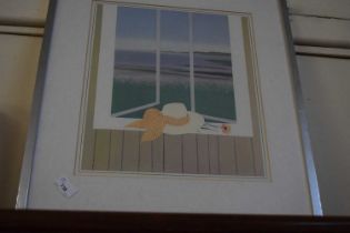 Contemporary print, view out of a window