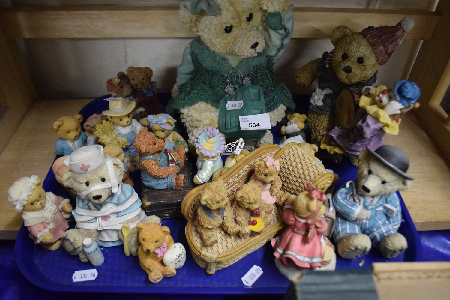 Quantity of resin teddy bears