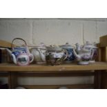 Quantity of assorted teapots to include a small one of The Crystal Palace