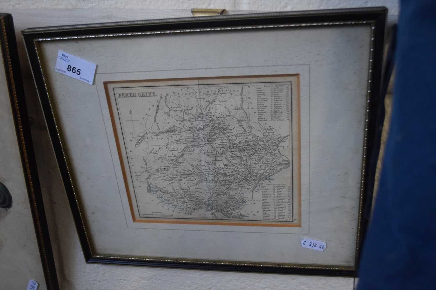 Reproduction print of Perthshire, framed and glazed