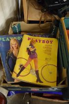 Quantity of vintage Playboy magazines