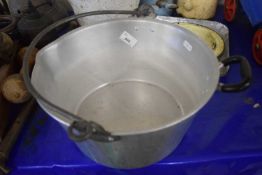 An aluminium jam pan