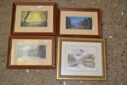 Group of four various coloured prints