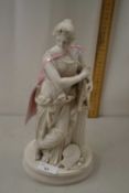 Parian ware figure of a classical lady