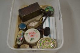 Box of mixed pill boxes etc