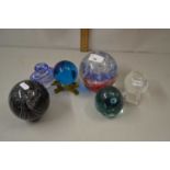 Collection of various mixed paperweights etc