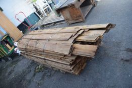 Treated feather edged timber, various lengths, overall approx 2m