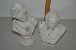 Pair of Parian ware type figures