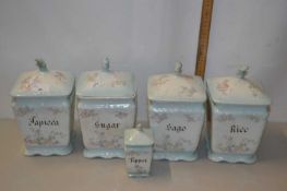 Set of ceramic Artco kitchen storage jars