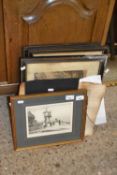 Framed engraving "Aldeburgh" limited edition number 34 of 100, signed in pencil Aidan Kirkpatrick