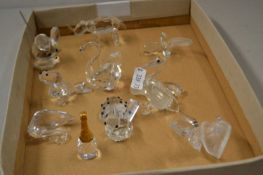 Collection of various crystal animals