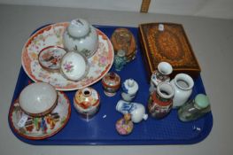 Mixed Lot: small Oriental vases, scent bottles etc