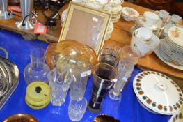 Mixed Lot: glass vases, picture frame etc