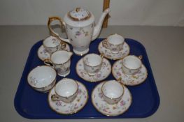 Quantity of Royal Stafford Violets Pompadour coffee wares
