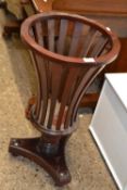Reproduction hardwood jardiniere stand with pierced sides