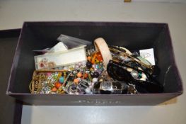 Box various assorted costume jewellery