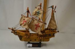 Model boat 'The Santa Maria'