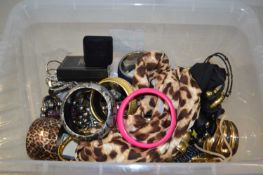 Box of mixed costume jewellery