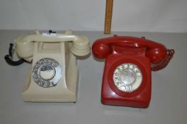 Two retro telephones