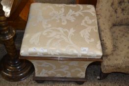 19th century upholstered ottoman of tapering form