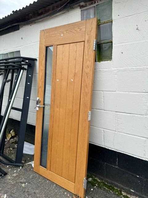 Hardwood front Door with keys