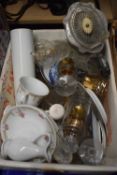 Mixed Lot to include tea wares, glass wares, EPNS tea pot etc