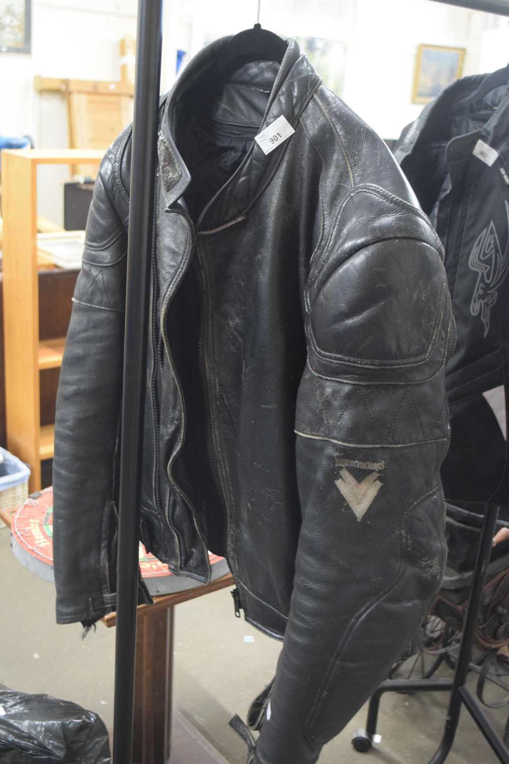 Frank Thomas leather motorcycle jacket