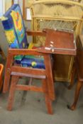 Wooden child's high chair
