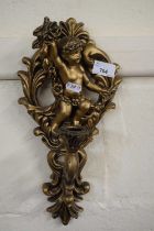 Gilt candle wall sconce