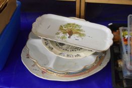 Mixed Lot of ceramics to include oval serving dish, party susan and others