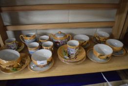 Quantity of Japanese eggshell tea wares