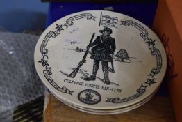 Collectors plates - Culpeper Minute Man - 1775 collectors plate, together with two others