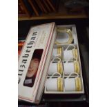 Elizabethan Fine Bone China six coffee cups and saucers set, cased