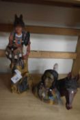 Two resin figures of Native Americans