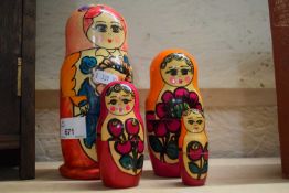 Set of four Babushka dolls