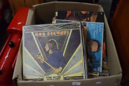 Large box of LPs to include The Police, Ultravox, Status Quo and Rod Stewart etc