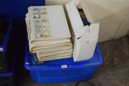 Quantity of folders of crafts magazines and box various sundries