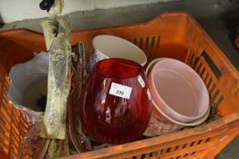 Mixed Lot to include planters, glasswares, figure of a lady etc