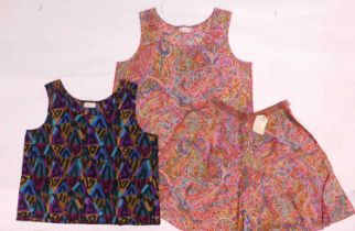 A Liberty 'sew-yourself' set and another part set, one to include a pair of shorts and matching vest