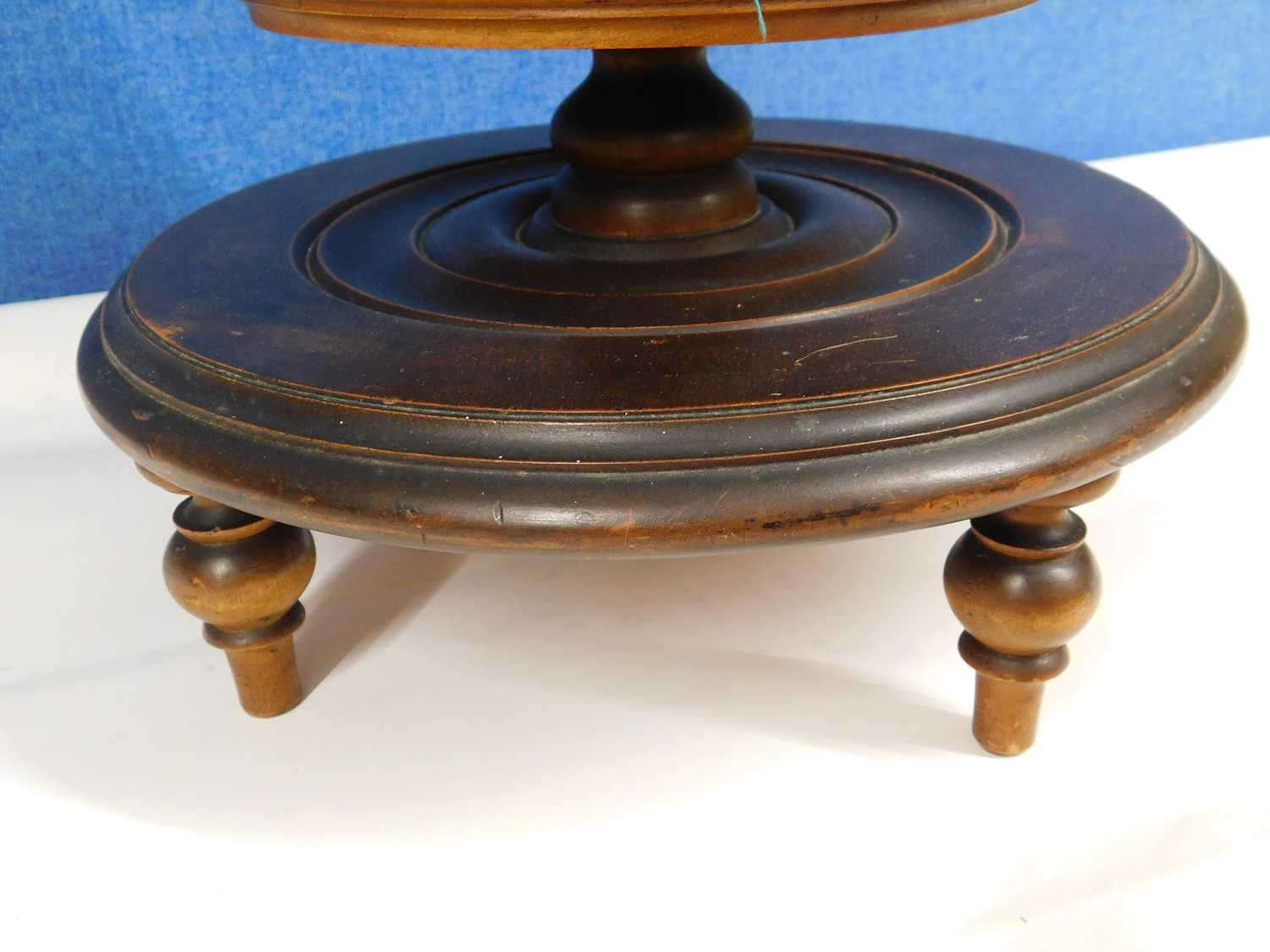 A 19th century fruitwood four tier cotton reel holder, approx. 56cm high - Image 4 of 6