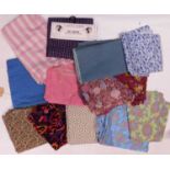Quantity of mixed fabrics to include printed cottons, wool, tweed and others