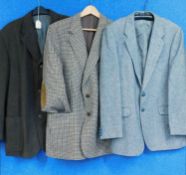 Three gentleman's jackets, to include a brown wool jacket by Burtons, size 40"; a brown tweed jacket