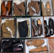 Gentleman's footwear: 1 pair by Kurt Geiger, 4 pairs by Samuel Windsor Prestige Collection, 1 pair