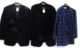 A quantity of menswear to include an Italian brushed cotton black blazer, size 42; an Italian