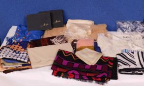 A quantity of assorted lady's accessories to include scarves, bags, stockings, etc