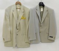 A gentleman's beige blazer by Farrah, (as new), size 42S, together with a beige blazer by