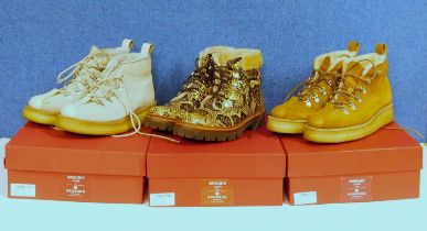 Three pairs of lady's Grensons hiking boots, sizes 4 and 4.5 (3)