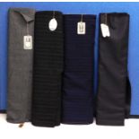 Four bolts of assorted suiting fabric, including from Saville Row tailors, (4)