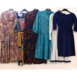 Six assorted lady's mid 20th century day dresses, (6)