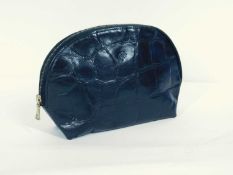 A black Mulberry leather purse with arched top, zip closure, Mulberry stamp to front and reverse,
